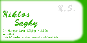 miklos saghy business card